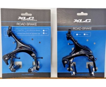 Dual Pivot Road Bike Brake Calipers alloy - Black 39-54mm Drop inc PADS